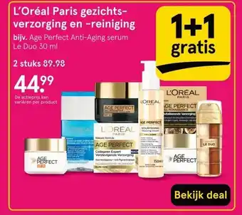 Etos L'Oréal Paris gezichts- verzorging en -reiniging aanbieding