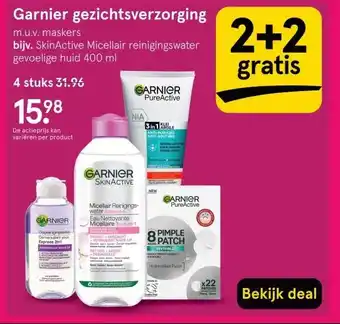 Etos Garnier gezichtsverzorging aanbieding