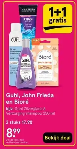 Etos Guhl, John Frieda en Bioré aanbieding