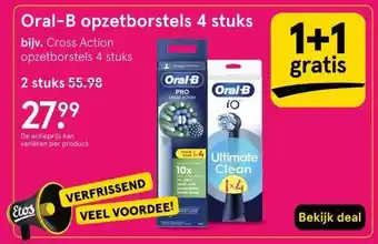 Etos Oral-B opzetborstels 4 stuks aanbieding