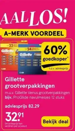 Etos Gillette grootverpakkingen aanbieding