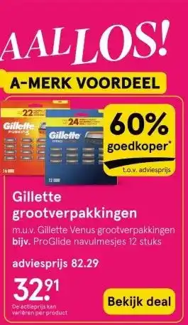 Etos Gillette grootverpakkingen aanbieding