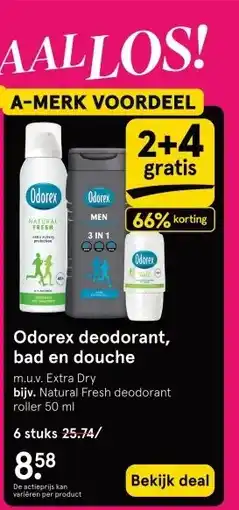 Etos Odorex deodorant, bad en douche aanbieding