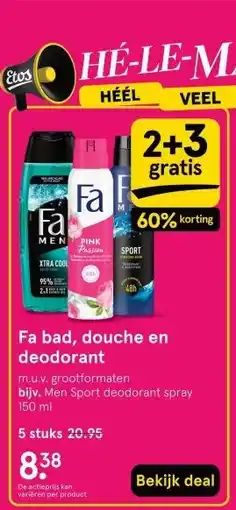 Etos Fa bad, douche en deodorant aanbieding