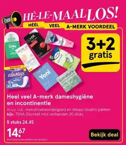 Etos Heel veel A-merk dameshygiëne en incontinentie aanbieding