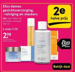 Etos Etos dames gezichtsverzorging, -reiniging en maskers aanbieding