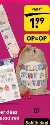 Etos Sinterklaas accessoires aanbieding