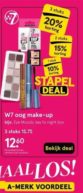 Etos W7 oog make-up aanbieding