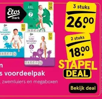 Etos Etos luiers en luierbroekjes voordeelpak aanbieding