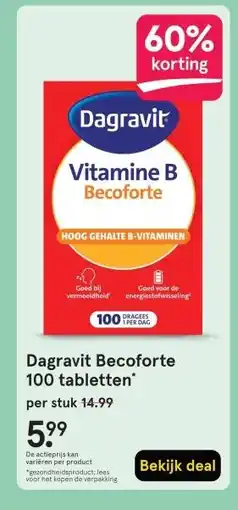 Etos Dagravit Becoforte 100 tabletten aanbieding