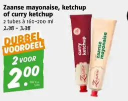 Poiesz Zaanse mayonaise, ketchup of curry ketchup aanbieding