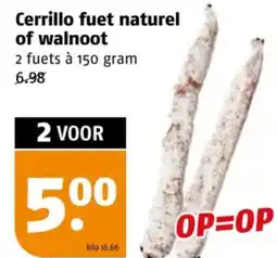 Poiesz Cerrillo fuet naturel of walnoot aanbieding