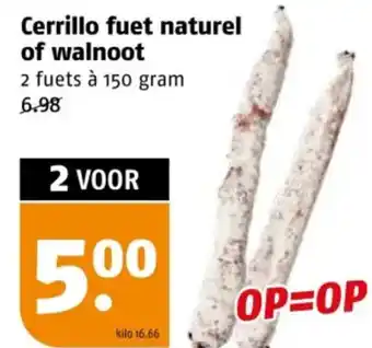 Poiesz Cerrillo fuet naturel of walnoot aanbieding