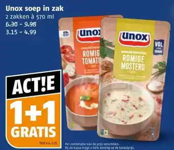 Poiesz Unox soep in zak aanbieding