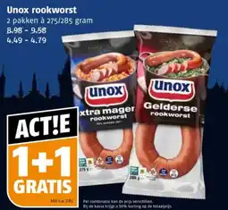 Poiesz Unox rookworst aanbieding