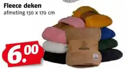 Poiesz Fleece deken aanbieding