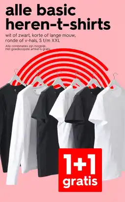 HEMA Alle basic heren-t-shirts aanbieding