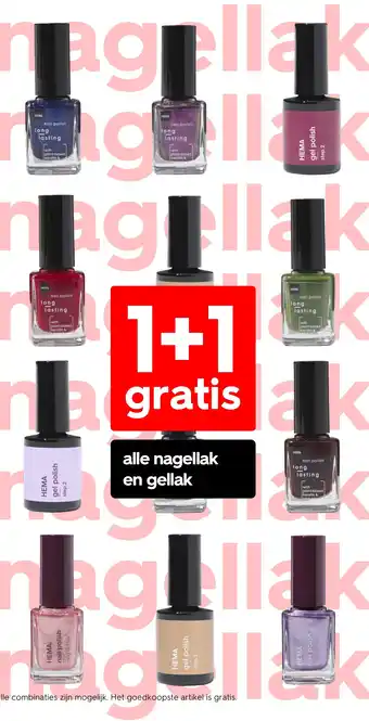 HEMA Alle nagellak en gellak aanbieding
