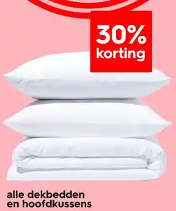 HEMA Alle dekbedden en hoofdkussens aanbieding