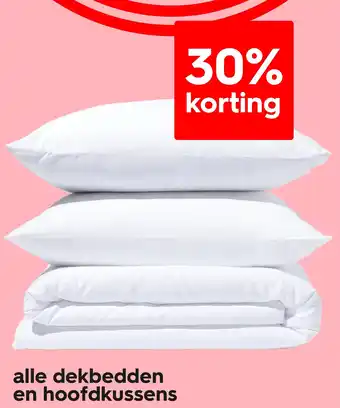 HEMA Alle dekbedden en hoofdkussens aanbieding