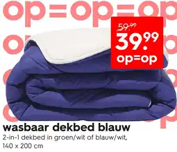 HEMA Wasbaar dekbed blauw aanbieding