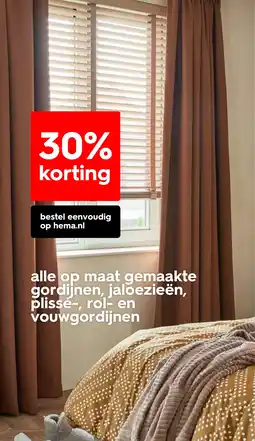 HEMA Alle op maat gemaakte gordijnen, jaloezieën, plissé-, rol- en vouwgordijnen aanbieding