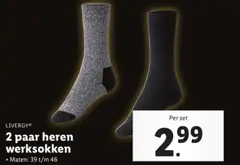 Lidl 2 paar heren werksokken aanbieding