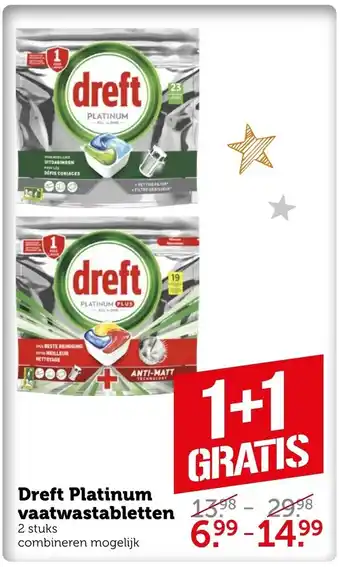 Coop Dreft platinum vaatwastablletten aanbieding