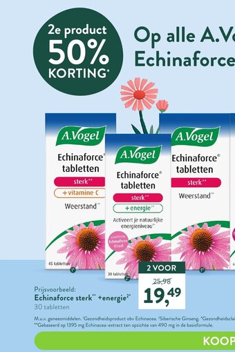 Holland & Barrett Echinaforce sterk aanbieding