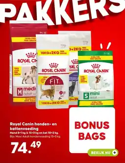 Boerenbond Royal Canin honden en kattenvoeding aanbieding