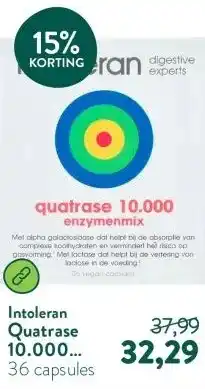 Holland & Barrett Quatrase 10.000 Enzymenmix - 36 capsules aanbieding