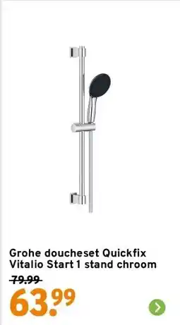 GAMMA Grohe doucheset Quickfix Vitalio Start 1 stand chroom aanbieding