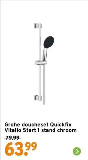 GAMMA Grohe doucheset Quickfix Vitalio Start 1 stand chroom aanbieding