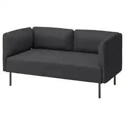 IKEA Moderne zwarte lillehem bank, stijlvol en modulair met strakke lijnen, perfect voor kleine ruimtes aanbieding