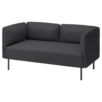 IKEA Moderne zwarte lillehem bank, stijlvol en modulair met strakke lijnen, perfect voor kleine ruimtes aanbieding