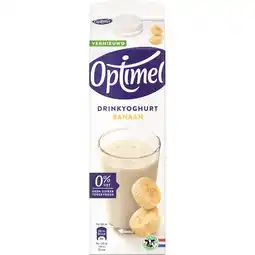 Jumbo Optimel Drinkyoghurt banaan 0% vet 1 L aanbieding
