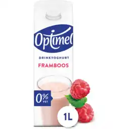 Jumbo Optimel Drinkyoghurt Framboos 0% Vet 1L aanbieding