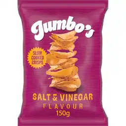 Jumbo Jumbo's Chips Salt & Vinegar 150 g aanbieding