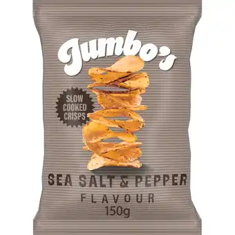 Jumbo Jumbo's Chips Sea Salt & Pepper 150 g aanbieding