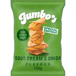 Jumbo Jumbo's Chips Sour Cream & Onion Special Edition 150 g aanbieding