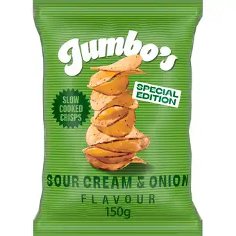 Jumbo Jumbo's Chips Sour Cream & Onion Special Edition 150 g aanbieding