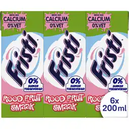 Jumbo Fristi Rood Fruit 0% Suiker Toegevoegd 6 x 200 ml aanbieding
