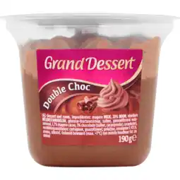 Jumbo Ehrmann Grand Dessert Double Choc 190 g aanbieding