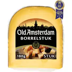 Jumbo Old Amsterdam Original 48+ Kaas Borrelstuk 180 g aanbieding