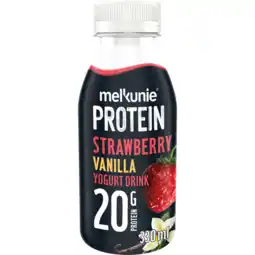 Jumbo Melkunie Protein Strawberry Vanilla Yogurt Drink 330 ml aanbieding