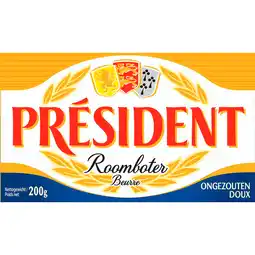 Jumbo Président Roomboter Ongezouten 200 g aanbieding