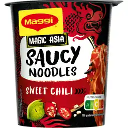 Jumbo Maggi Magic Asia Saucy Noodles Sweet Chili 75 g aanbieding