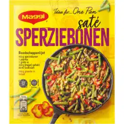 Jumbo MAGGI Dagschotel Sperziebonen Satésaus met Gehakt Zakje 70 g aanbieding