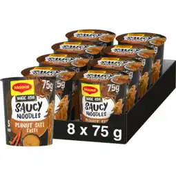 Jumbo Maggi Magic Asia Saucy Noodles Peanut Saté Taste 75 g aanbieding