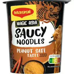 Jumbo Maggi Magic Asia Saucy Noodles Peanut Saté Taste 75 g aanbieding